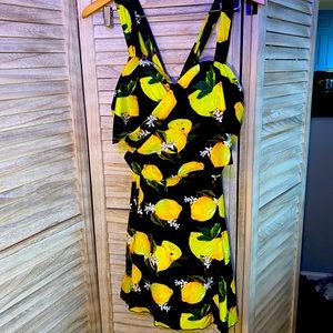 Lemon Swim Dress One Piece Plus Swimsuit